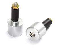 Contrapesos Moto Manillar Agarre Aluminio 13mm Moto Bar End Scooter Plata