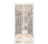 Contrapuertas con Mosquitera 100 x 210 cm Anti-Insectos Cortina Contra Mosquitos con Imanes Instalación sin Taladro para Puerta Exterior de Balcón Patio, Blanco