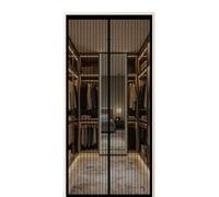 Contrapuertas con Mosquitera 65 x 190 cm Anti-Insectos Cortina Contra Mosquitos con Imanes Instalación sin Taladro para Puerta Exterior de Balcón Patio, Negro