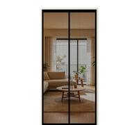 Contrapuertas con Mosquitera 65 x 190 cm Cierre Automático Mosquitera para Puerta Instalación sin Taladro para Puerta Exterior de Balcón Patio, Negro