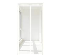 Contrapuertas con Mosquitera 80 x 185 cm Cierre Automático Cortina Mosquitera, Mosquiteras Instalación sin Taladro para Puerta Exterior de Balcón Patio, Blanco
