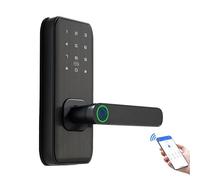 Contraseña de huella digital inteligente Tarjeta RFID Cerradura de cerrojo de EE. UU.(Nero)