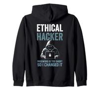 Contraseña divertida de hacker ética demasiado corta, así que la cambié Sudadera con Capucha