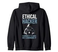 Contraseña divertida de hacker ético demasiado corta, así que la cambié Sudadera con Capucha