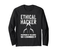 Contraseña Ética Hacker Demasiado Corta Lo Cambié Gracioso Bold Manga Larga