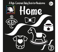 Contrast Book Home Simple Black-and-White Images for Newborns Aged 0-12 Months: Promotes Sensory and Visual Development in Infants
