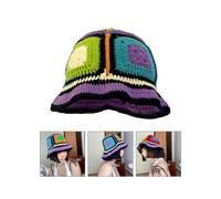 Contrast Color Hat Women Autumn And Winter Knitted Hat Picture Props for Y2K-GIRL Hat with Contrast Color Purple Purple
