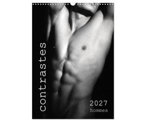 Contrastes hommes calendrier mural 2027: Calendrier mensuel avec 13 pho