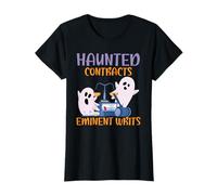 Contratos embrujados Eminente escribe abogado aterrador Halloween Camiseta