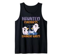 Contratos embrujados Eminente escribe abogado aterrador Halloween Camiseta sin Mangas