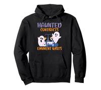 Contratos embrujados Eminente escribe abogado aterrador Halloween Sudadera con Capucha