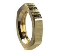 Contratuerca hexagonal, M12 x 1,0, SW 17, latón, presión de trabajo máx. 25 bares, temperatura de funcionamiento Máx. 150 °C.