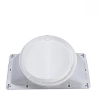 Contraventana de 160 mm, control de flujo de aire unidireccional, conector redondo para ventiladores de baño y secadora, prevención de reflujo, color blanco (doble negro 160)