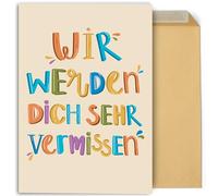 CONTRAXT Abschiedskarte groß 42x30 cm geöffnet. Originelle Geschenkkarte zum Abschied von Kollegen, Lehrern oder Freunden - Abschiedsgeschenk (Abschied)