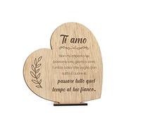 CONTRAXT Biglietti d'auguri di San Valentino in legno. Regali anniversario coppia lettere amore per il mio fidanzato fidanzata piccioncini cartolina San Valentino carta uomo donna (Coppie)