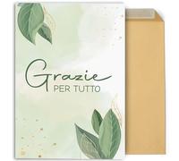CONTRAXT Biglietto di ringraziamento grande 42x30 cm aperto. Regalo originale per dire grazie a insegnanti, colleghi, amici, uomini o donne (Grazie)