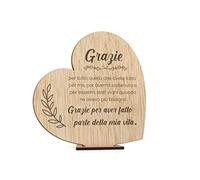 CONTRAXT Biglietto di ringraziamento in legno. Regali per ringraziare Amici speciali Regali originali Regali di compleanno addio amico amico uomo donna biglietti di ringraziamento (Grazie)