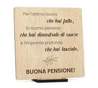 CONTRAXT Biglietto Originale per la Pensione in Legno. Regali Unici per la Pensione per Uomini e Donne, Colleghi, Capoufficio, Amici, Insegnanti (Pensione)