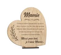 CONTRAXT Cadeau carte grands-mère original. Idee cadeau carte Fete des Grands-Mères Grand-mère Bois anniversaire grand-mère mère noël originale 3d fait à la main (Grand-mère)