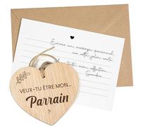 CONTRAXT Cadeau Proposition Parrain. Idée Unique pour Baptême ou Mariage et Annonce Bébé, Cadeau Spécial pour le Parrain