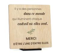 CONTRAXT Cadeaux pour Remercier des Personnes Spéciales. Cadeaux Originaux Carte de Remerciement en Bois pour anniversaires d'amis hommes femmes cartes de remerciement (Merci)