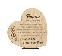 CONTRAXT Carta Biglietti di auguri Nonna in legno. Regali speciali compleanno nonne Dettagli congratulazioni cartoline nonna italiana speciale felice festa della nonna (Nonna)