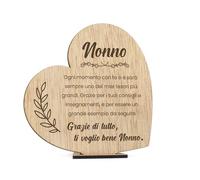 CONTRAXT Carta Biglietti di auguri Nonno in legno. Regali speciali compleanno nonni Dettagli congratulazioni cartoline nonno italiano speciale felice festa del nonno (Nonno)