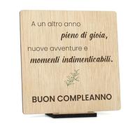 CONTRAXT Carta di auguri di compleanno originale. Idea regali originali per donna uomo compleanno Carta in legno compleanno donna uomo giovane amica (Compleanno)