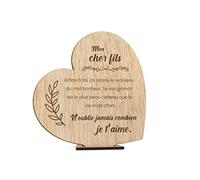 CONTRAXT Carte Cadeau en bois pour un fils. Idée cadeau originale pour fils Carte d'anniversaire pour fils Idées cadeaux pour un fils Carte de remerciement en bois pour fils (Fils)