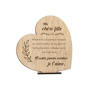 CONTRAXT Carte Cadeau pour Fille en bois. Cadeau original pour fille Carte d'anniversaire Idées cadeaux pour une fille remerciement en bois
