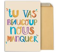 CONTRAXT Carte d’adieu grand format 42x30 cm ouverte. Cadeau original de départ pour collègues, professeurs ou amis - Carte de départ (Adieu)