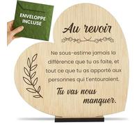 CONTRAXT Carte de Départ en Bois. Cadeau Original pour Adieu aux Collègues Chefs Professeurs Fin de Cours Graduation Amies (Départ)