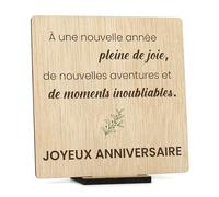 CONTRAXT Carte de félicitations anniversaire originale. Idée cadeaux originaux pour femme homme anniversaire Carte en bois anniversaire femme homme jeune amie (Anniversaire)