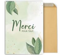 CONTRAXT Carte de remerciement grand format 42x30 cm ouverte. Carte originale à signer pour dire merci à un enseignant, une amie, un collègue, un homme ou une femme (Merci)