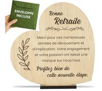 CONTRAXT Carte de retraite en bois. Cadeaux uniques pour la retraite pour hommes et femmes, collègues, chefs, amis, enseignants (Retraite)