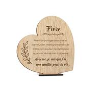 CONTRAXT Carte Frère en bois. Cadeau original pour frère Carte d'anniversaire pour un Frère Idées cadeaux pour un frère Carte de voeux en bois pour frère (Frère)