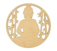 CONTRAXT Cuadro budas madera decorativos. Cuadros de mandalas figura buda de madera calada para pared Decoracion buddha meditar salon dormitorio meditacion zen yoga (Buda, MDF)