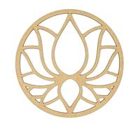 CONTRAXT Cuadros Flor de Loto decoracion pared. Cuadros de mandalas decorativos de madera tallada calada para la pared Regalos Esoterismo amuletos meditacion yoga (Flor de Loto, MDF)