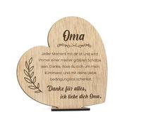 CONTRAXT Großmuttertags Karte Oma aus Holz. Karte Beste Oma großmuttertag großmuttertagsgeschenk karte großmuttertag großmuttertagskarte herzlichen glückwunsch oma (Oma)