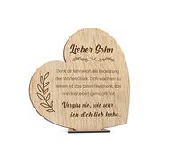 CONTRAXT Holz Geschenkkarte für einen Sohn. Originelle Geschenkidee für Sohn Geburtstagskarte für Sohn Geschenkideen für Sohn Dankeskarte aus Holz für Sohn (Sohn)