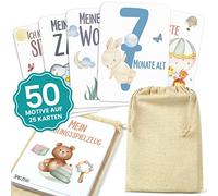 CONTRAXT Meilensteinkarten baby. Karten meine meilensteine baby meilensteine deutsch Mein erstes jahr karten meilensteinkarten schwangerschaft baby monatskarten mädchen junge (Deutsch)