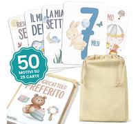 CONTRAXT Milestone baby cards italiano. Mesi neonato per foto Maby moment cards scatola ricordi neonato Regalo gravidanza regalo mamma amica carte segna tappe bebè italiano (Italiano)