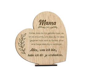 CONTRAXT Mutter karte Geschenke für mama. alles gute karte geschenk muttertag holz karte geschenk geburtstagskarte mama geschenk glückwunschkarte gutschein muttertag (Mama)