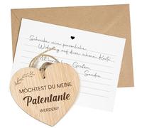CONTRAXT Patentante Werden Geschenk. Originelle Idee für Taufe oder Hochzeit und Babyankündigung, Besonderes Geschenk für die Patentante