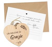 CONTRAXT Regali di Ringraziamento per Persone Speciali. Biglietto di Ringraziamento in Legno Regali Originali Compleanno Amico Uomo Donna Thank You Cards
