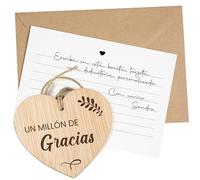 CONTRAXT Regalos para dar las gracias a personas especiales. Tarjeta de Agradecimiento en Madera Regalos originales cumpleaños amiga amigo hombre mujer thank you cards