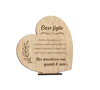 CONTRAXT Scheda Regalo in Legno per un Figlio. Idea Regalo Originale per Figlio Scheda di Compleanno per Figlio Idee Regalo per Figlio Scheda di Ringraziamento in Legno per Figlio (Figlio)