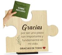 CONTRAXT Tarjeta de Agradecimiento en Madera. Regalos para dar las Gracias Amigas Especiales Regalo original cumpleaños regalos despedida amiga amigo hombre mujer thank you cards (Gracias)