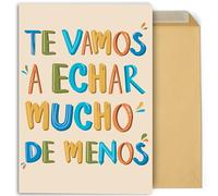 CONTRAXT Tarjeta regalo de despedida grande 42x30 cm abierta. Detalle regalo original para decir adios Tarjeta Despedida compañeros de trabajo profesor maestra fin de curso amigas (Despedida)