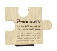 CONTRAXT Tarjeta regalo de despedida madera. Tarjeta detalle regalo original despedida compañeros trabajo profesores maestras jefes fin de curso graduaciones amigas que se van (Despedida)